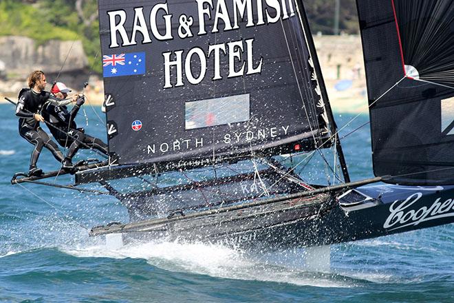 Coopers 62-Rag & Famish Hotel was near the lead before an untimely capsize put them back into 7th position © Frank Quealey